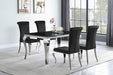 Carone Rectangular Dining Table Chrome and Black - Time 2 Sleep (West Covina, CA)