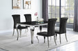 Betty Upholstered Side Chairs Black and Chrome (Set of 4) - Time 2 Sleep (West Covina, CA)