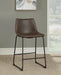 Michelle Armless Counter Height Stools Two-tone Brown and Black (Set of 2) - Time 2 Sleep (West Covina, CA)