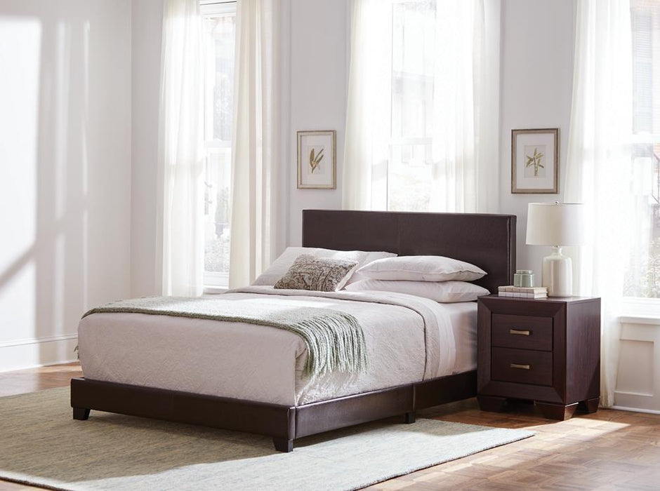 Dorian Upholstered California King, E.King, & Queen Bed Black, Brown, & Grey - Time 2 Sleep (West Covina, CA)