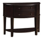 Diane 2-drawer Demilune Shape Console Table Cappuccino - Time 2 Sleep (West Covina, CA)