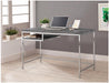Kravitz Rectangular Writing Desk Weathered Grey and Chrome - Time 2 Sleep (West Covina, CA)
