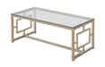 Merced Rectangle Glass Top Coffee Table Nickel - Time 2 Sleep (West Covina, CA)