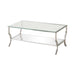 Saide Rectangular Coffee Table with Mirrored Shelf Chrome - Time 2 Sleep (West Covina, CA)