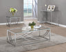 Lille Glass Top Rectangular Coffee Table Accents Chrome - Time 2 Sleep (West Covina, CA)