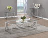 Lille Glass Top Rectangular Sofa Table Accents Chrome - Time 2 Sleep (West Covina, CA)