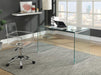 Ripley Glass Writing Desk Clear - Time 2 Sleep (West Covina, CA)