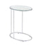 Kyle Oval Snack Table Chrome and Clear - Time 2 Sleep (West Covina, CA)