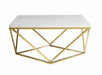 Meryl Square Coffee Table White and Gold - Time 2 Sleep (West Covina, CA)