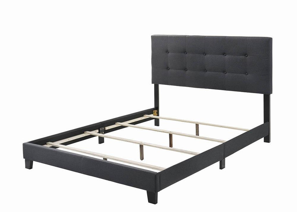 Mapes Tufted Upholstered Eastern King, Queen, Twin & Full Bed Charcoal & Grey
