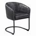 Banner Upholstered Dining Chair Anthracite and Matte Black - Time 2 Sleep (West Covina, CA)
