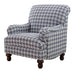 Glenn Recessed Arms Accent Chair Blue - Time 2 Sleep (West Covina, CA)