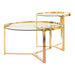 Delia 2-piece Round Nesting Table Clear and Gold - Time 2 Sleep (West Covina, CA)