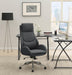 Cruz Upholstered Office Chair with Padded Seat Grey and Chrome - Time 2 Sleep (West Covina, CA)