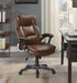 Nerris Adjustable Height Office Chair with Padded Arm Brown and Black - Time 2 Sleep (West Covina, CA)