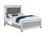 Gunnison Eastern King Panel Bed with LED Lighting Silver Metallic - Time 2 Sleep (West Covina, CA)