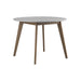Breckenridge Round Dining Table Matte White and Natural Oak - Time 2 Sleep (West Covina, CA)