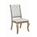 Brockway Tufted Side Chairs Cream and Barley Brown (Set of 2) - Time 2 Sleep (West Covina, CA)
