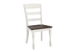 Madelyn Ladder Back Side Chairs Dark Cocoa and Coastal White (Set of 2) - Time 2 Sleep (West Covina, CA)