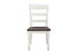 Madelyn Ladder Back Side Chairs Dark Cocoa and Coastal White (Set of 2) - Time 2 Sleep (West Covina, CA)