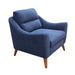 Gano Sloped Arm Upholstered Chair Navy Blue - Time 2 Sleep (West Covina, CA)