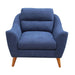 Gano Sloped Arm Upholstered Chair Navy Blue - Time 2 Sleep (West Covina, CA)
