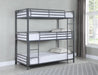 Maynard Metal Triple Twin Bunk Bed Gunmetal - Time 2 Sleep (West Covina, CA)