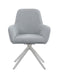 Abby Flare Arm Side Chair Light Grey and Chrome - Time 2 Sleep (West Covina, CA)