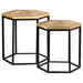 Adger 2-piece Hexagon Nesting Tables Natural and Black - Time 2 Sleep (West Covina, CA)