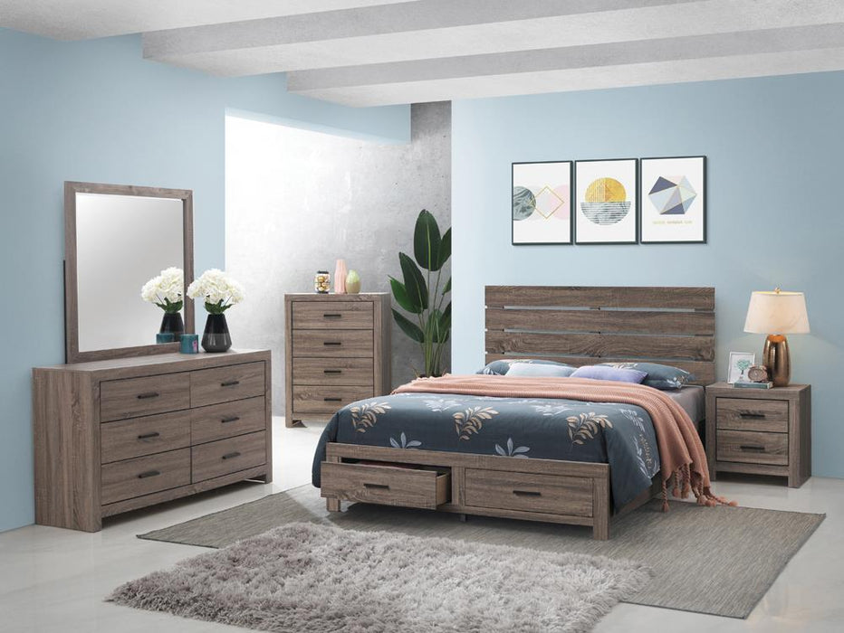 Brantford Eastern King & Queen Panel Bed Barrel Oak - Time 2 Sleep (West Covina, CA)