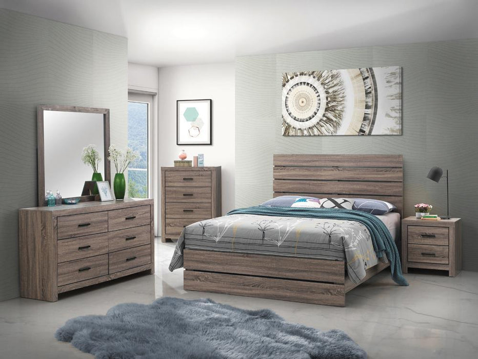 Brantford Eastern King & Queen Panel Bed Barrel Oak - Time 2 Sleep (West Covina, CA)
