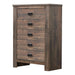 Frederick 5-drawer Chest Weathered Oak - Time 2 Sleep (West Covina, CA)