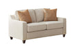 Christine Upholstered Cushion Back Loveseat Beige - Time 2 Sleep (West Covina, CA)