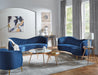 Sophia Upholstered Vertical Channel Tufted Chair Blue - Time 2 Sleep (West Covina, CA)