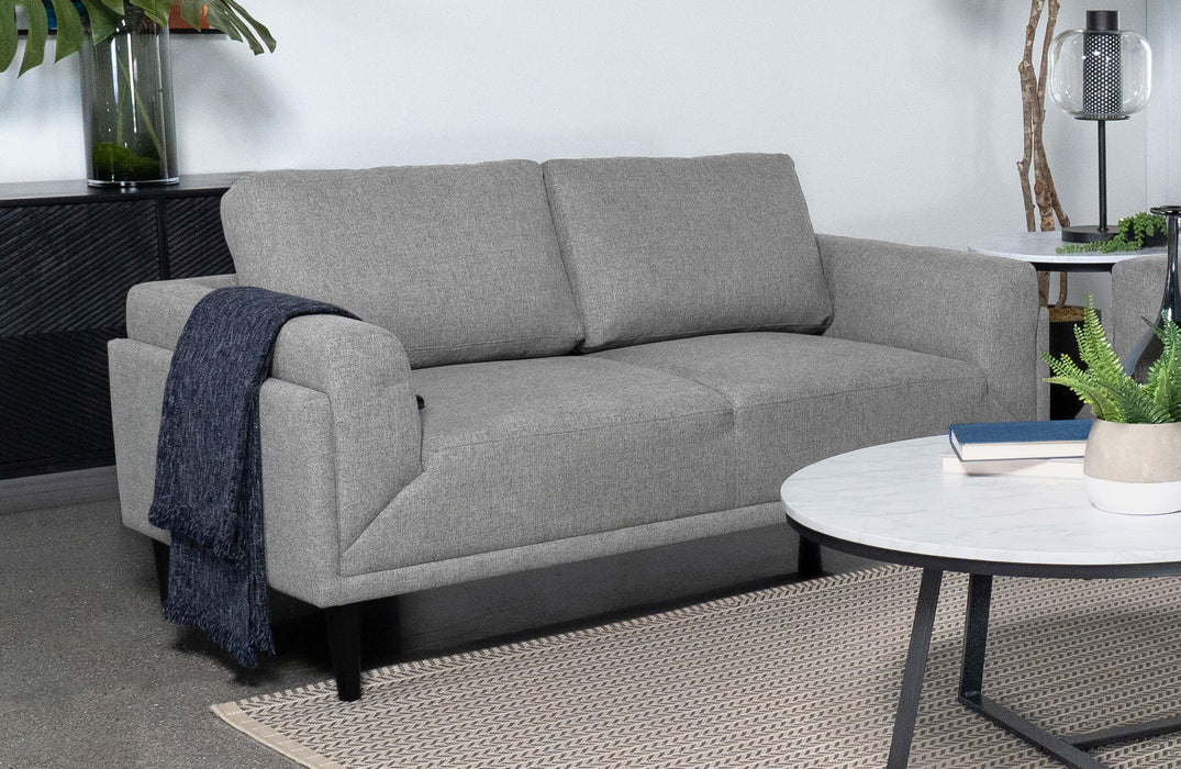 Rilynn Upholstered Track Arms Loveseat - Time 2 Sleep (West Covina, CA)