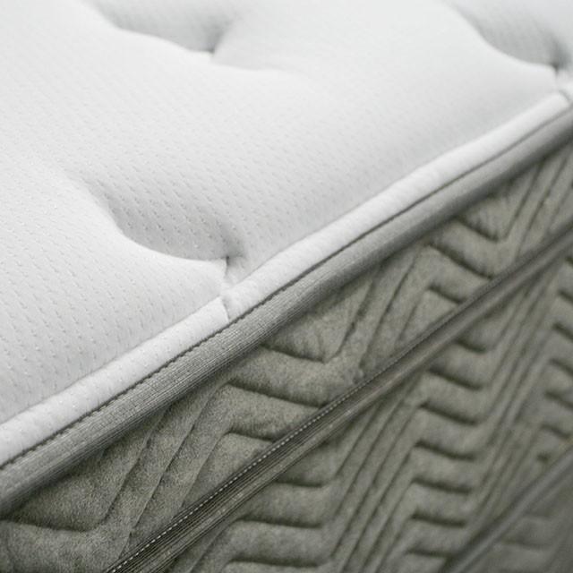 AFTON White/Gray 12" Euro Box Pocket Coil, Cal.King, E king, Full, & Queen - Time 2 Sleep (West Covina, CA)