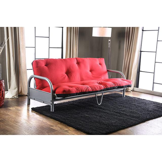 Aksel Black/Red Futon Mattress, Black, Red & Gray - Time 2 Sleep (West Covina, CA)