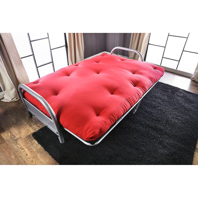 Aksel Black/Red Futon Mattress, Black, Red & Gray - Time 2 Sleep (West Covina, CA)