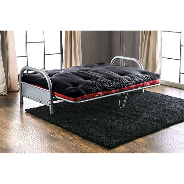 Aksel Black/Red Futon Mattress, Black, Red & Gray - Time 2 Sleep (West Covina, CA)