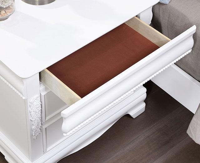 ALECIA Night Stand w/ USB, White - Time 2 Sleep (West Covina, CA)