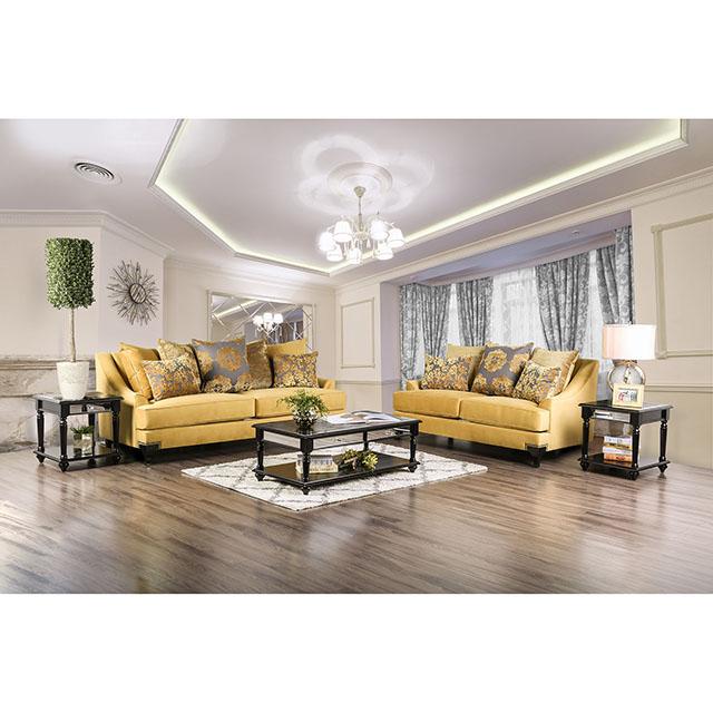Viscontti Gold/Gray Love Seat, Gold - Time 2 Sleep (West Covina, CA)