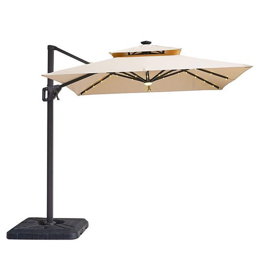Xico 8 Ft Square Umbrella w/ Double Top w/ LED Light + 37" Large Base - Time 2 Sleep (West Covina, CA)