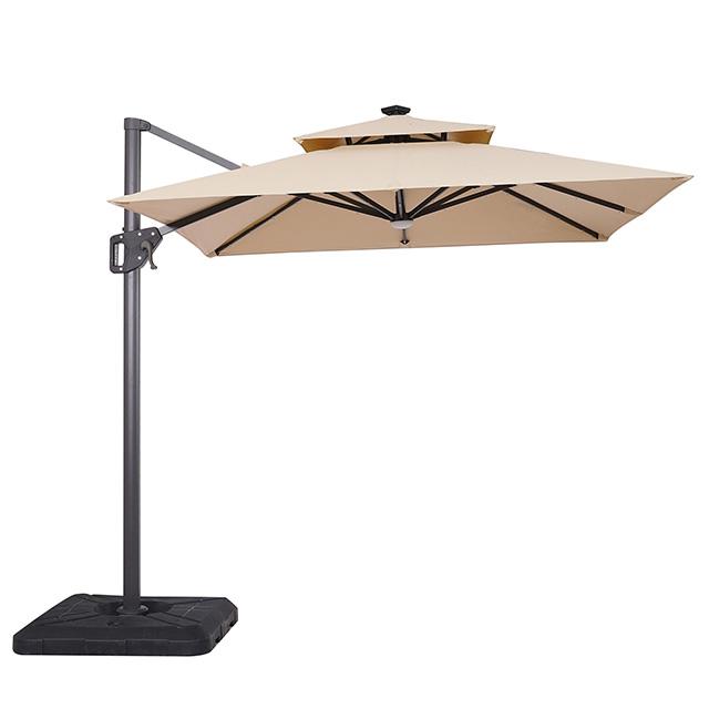 Xico 8 Ft Square Umbrella w/ Double Top w/ LED Light + 37" Large Base - Time 2 Sleep (West Covina, CA)