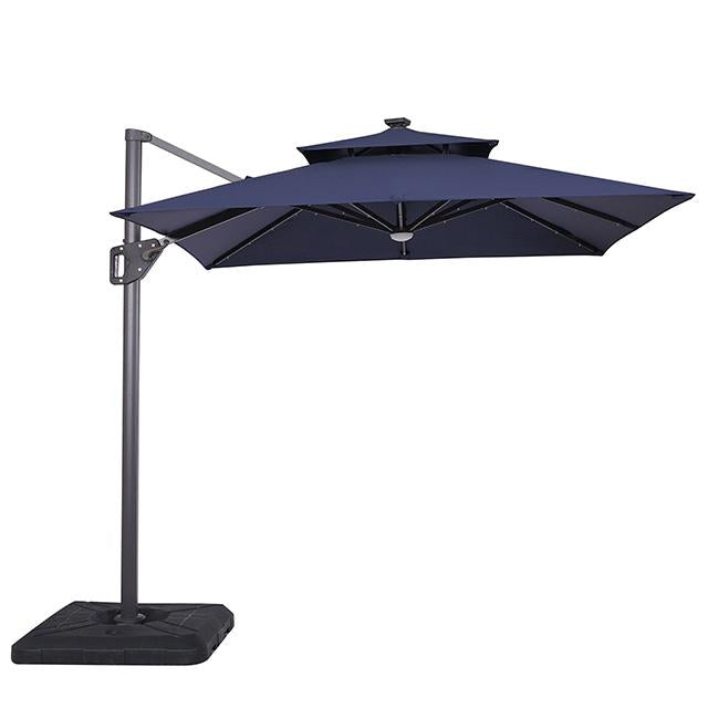 Xico 8 Ft Square Umbrella w/ Double Top w/ LED Light + 37" Large Base - Time 2 Sleep (West Covina, CA)