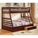 California II Cherry Twin/Full Bunk Bed w/ 2 Drawers Cherry, Walnut, Grey, &Oak - Time 2 Sleep (West Covina, CA)