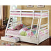 California II Cherry Twin/Full Bunk Bed w/ 2 Drawers Cherry, Walnut, Grey, &Oak - Time 2 Sleep (West Covina, CA)