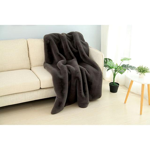 Caparica Charcoal Throw, Silver - Time 2 Sleep (West Covina, CA)