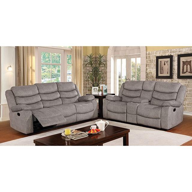Castleford Light Gray Console Love Seat - Time 2 Sleep (West Covina, CA)