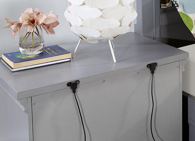 CASTLILE Night Stand w/ USB, Gray - Time 2 Sleep (West Covina, CA)