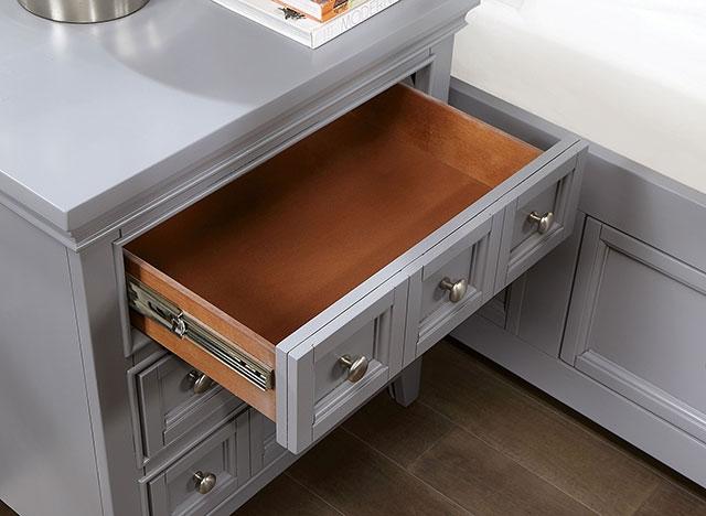 CASTLILE Night Stand w/ USB, Gray - Time 2 Sleep (West Covina, CA)